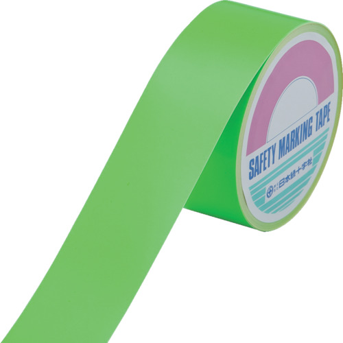 日本緑十字社 蛍光ラインテープ 緑 50mm幅×10m エンビ 屋内用 266011の通販は 7,625円