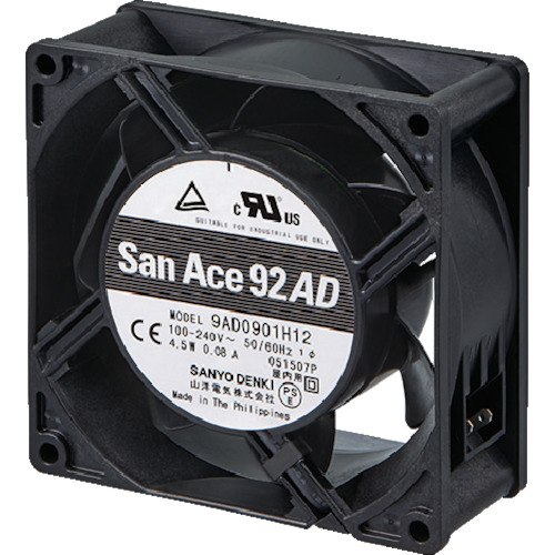 SanACE(山洋電気) 92mm角×38mm厚ACDCファン セット Mスピード センサ無 ST1-9AD0901M12