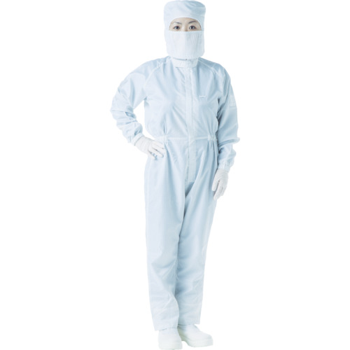 TRUSCO(トラスコ) 制電糸グリッド仕様フード付つなぎ服 ブルー 3L TCOGF-B-3Lの通販は 9,648円