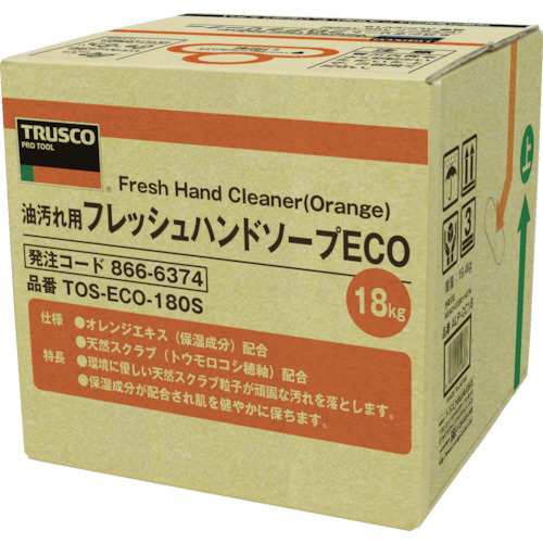 TRUSCO(トラスコ) フレッシュハンドソープECO 18L 詰替 バッグインボックス TOS-ECO-180S