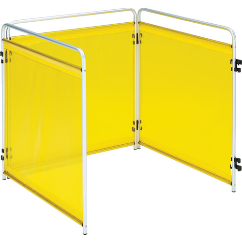 【直送】【代引不可】TRUSCO(トラスコ) 小型溶接遮光フェンス 900mm角 三面セット 黄 TTY3-900-Yの通販は 44,653円