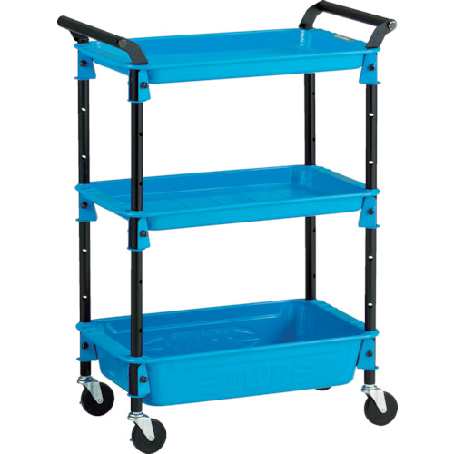 TRUSCO(トラスコ) ツールワゴンロイヤル 654X361X887 深2浅1 スカイ TWR-2-SBの通販は