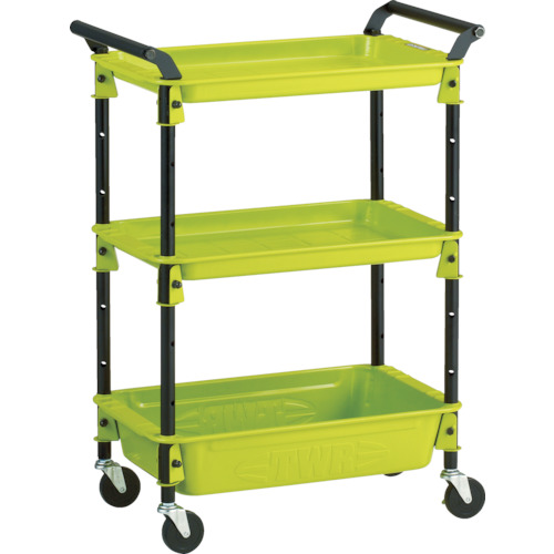 TRUSCO(トラスコ) ツールワゴンロイヤル 586X320X833 深2浅1 黄緑 TWR-4-GR