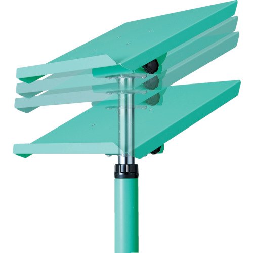 TRUSCO(トラスコ) ワークサポートスタンド ロック機構付昇降型 キャスター付 若緑色 WS-2C-YGの通販は