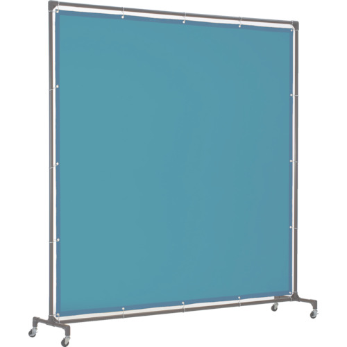 TRUSCO(トラスコ) 溶接遮光フェンス 2mX2m 単体型 キャスター式 ブルー YFA-Bの通販は