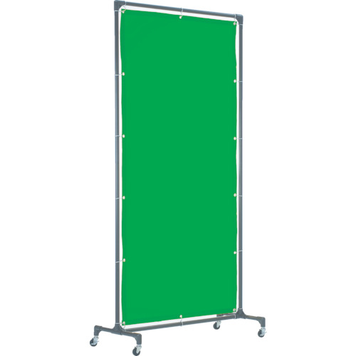 TRUSCO(トラスコ) 溶接遮光フェンス 1mX2m 単体型 キャスター式 緑 YFB-GNの通販は 18,048円
