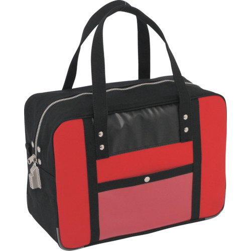 SANEI 帆布メール用ボストン(M)SED-1錠付 赤 1個 BTM-SED-02の通販は