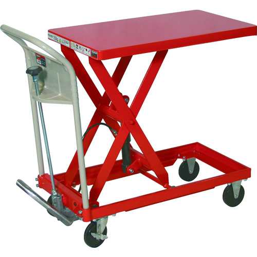 【直送】【代引不可】TRUSCO(トラスコ) ハンドリフター 150kg 400X720 オレンジ 1台 HLFA-S150の通販は