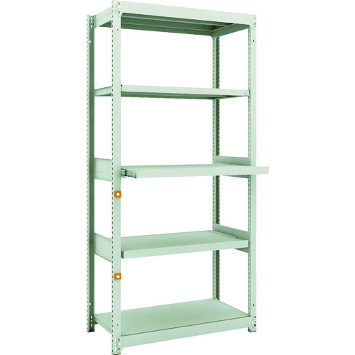 【直送】【代引不可】TRUSCO(トラスコ) M1.5型軽中量棚 860X450X1800 スライド2段 単体 1Ｓ M1.5-6343M2の通販は 71,537円