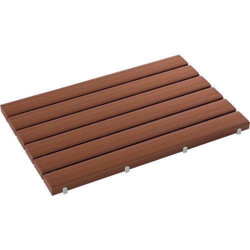 【直送】【代引不可】テラモト 抗菌安全スノコ(組立品) 600×1800 茶 1枚 MR-093-345-4の通販は