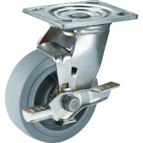 SAMSUNGCASTER ステンレスキャスター 自在SP付 エラストマー 200mm TP6780-01-MIR-TLBの通販は