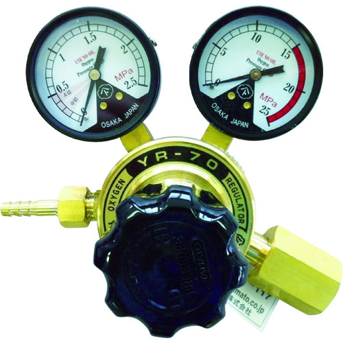 ヤマト 全真鍮製酸素調整器 YR-70(関東式) 1個 YR-70-OXEの通販は