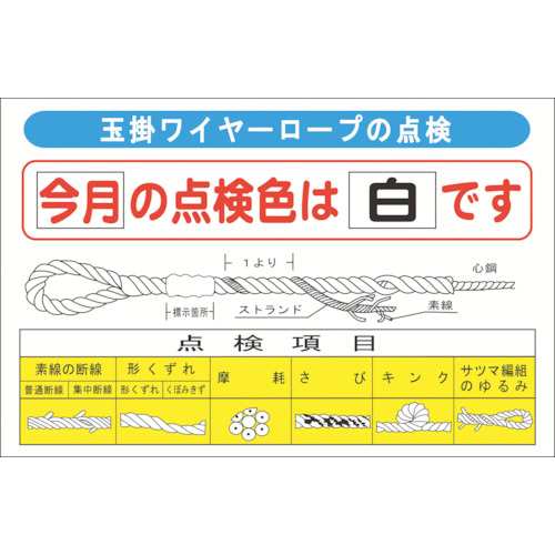 【直送】【代引不可】グリーンクロス 玉掛けワイヤーロープの点検 1145330801