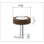ナカニシ フラップサンダー φ20X幅5 シャンク径3 #150 5本入 49144