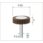 ナカニシ フラップサンダー φ20X幅5 シャンク径3 #240 5本入 49145