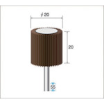 ナカニシ フラップサンダー φ20X幅20 シャンク径3 #320 5本入 49166サンダー