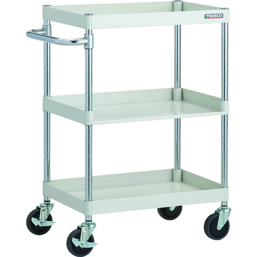 TRUSCO(トラスコ) フェニックスワゴン 600X400XH880 3方棚板付 ホワイト PEW-962H1-Wの通販は 30,891円