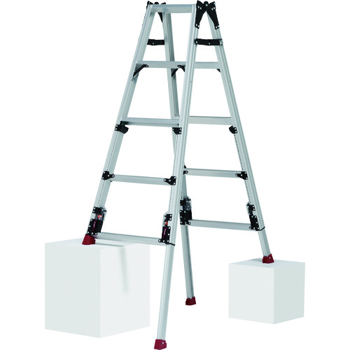 【直送】【代引不可】 Pica(ピカ) 上部操作式四脚アジャスト式ハシゴ兼用脚立スタッピーSCN型 ロングスライドタイプ  SCN-150LAの通販は 34,444円