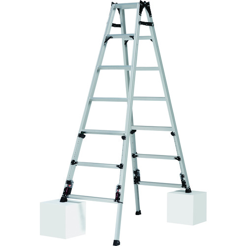 【直送】【代引不可】 Pica(ピカ) 上部操作式四脚アジャスト式ハシゴ兼用脚立スタッピーSCN型  SCN-210Aの通販は