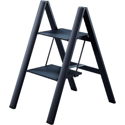 【直送】【代引不可】 長谷川工業(ハセガワ) スリムステップ 2段 ブラック  SJ-2D(BK)の通販は