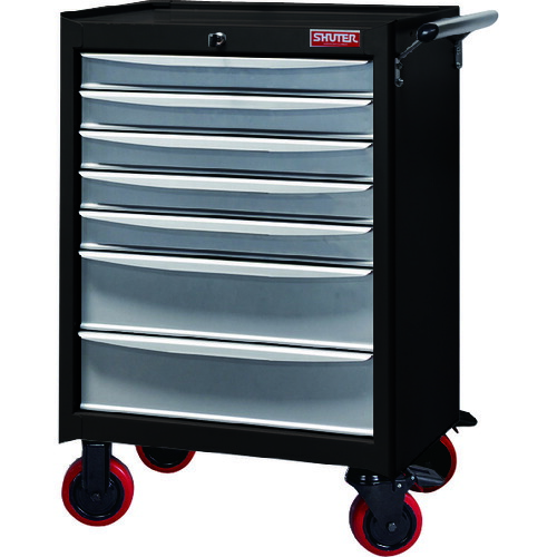 【直送】【代引不可】 SHUTER(シューター) 重量キャビネットカート TC-25 ブラック  TC-25-BK 171,394円