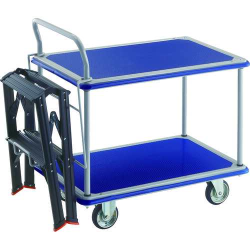 【直送】【代引不可】 TRUSCO(トラスコ) プレス製台車 ドンキーカート 2段式片袖タイプ915×615 TSAF-2SV付  304N-TSAF2-SVの通販はその他花・ガーデン・エクステリア・DIY工具