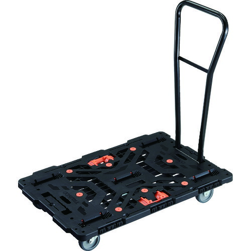 TRUSCO(トラスコ) 連結式樹脂製平台車 ビートル 900X600 自在3輪 脱着式ハンドル付 トメタロウ付   BT900J3H-E100Tの通販は