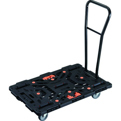 TRUSCO(トラスコ) 連結式樹脂製平台車 ビートル 900X600 自在5輪 脱着式ハンドル付 トメタロウ付   BT900J5H-E100T