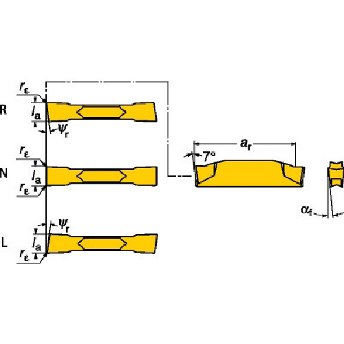 サンドビック ネジ切りチップ ピッチ2 まちがい 21個 