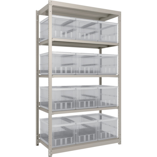 【直送】【代引き不可】TRUSCO(トラスコ) M1.5型軽中量棚 オリコン保管タイプ H2100XW1160XD595 50LX12 TSK-О50B透明X12個付 M1.5-7465-50LX12 61,600円