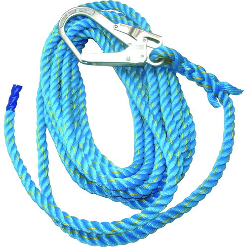 まつうら工業 青色ニューテトロン親綱(垂直用) 16mmΦ×10m 片側フック付 NEW-TETORON-1610BLUEの通販は 13,696円