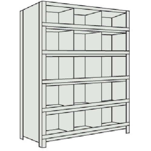 【直送】【代引不可】TRUSCO(トラスコ) 軽量ボルト式棚 縦仕切前当付 890X315(323)X1804 3列4段 63V-56の通販は 27,136円