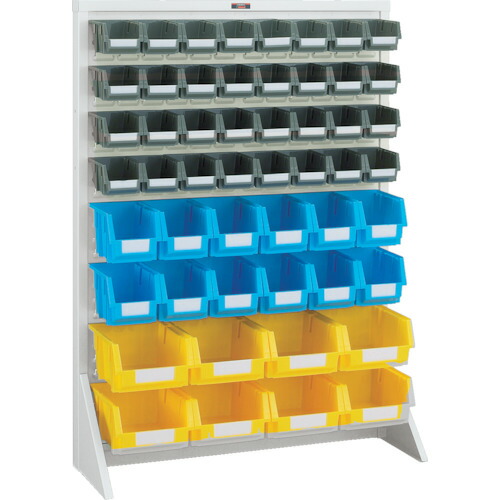 【直送】【代引き不可】TRUSCO(トラスコ) パネルコンテナラック 910X320XH1240 小X32 中X12 大X8付 T-12224N-AWの通販は