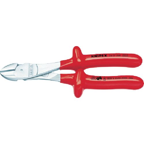 KNIPEX(クニペックス) 絶縁強力斜ニッパー 1000V 250mm 7407-250の通販は