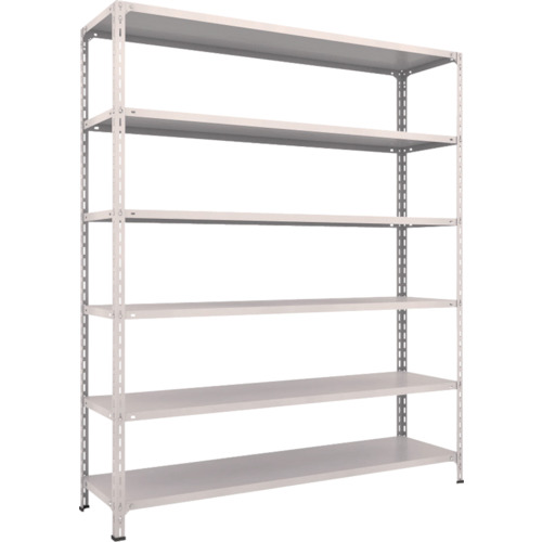 【直送】【代引不可】TRUSCO(トラスコ) 軽量ボルト式棚 開放型 1815X465X2104 天地6段 76X-16の通販は 29,991円