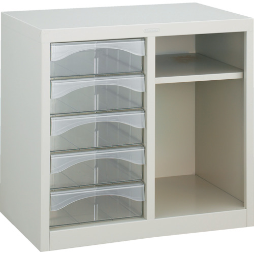 【直送】【代引不可】TRUSCO(トラスコ) レターケース A4型・棚付コンビ 深型引出し5個 A4-W205Tの通販は