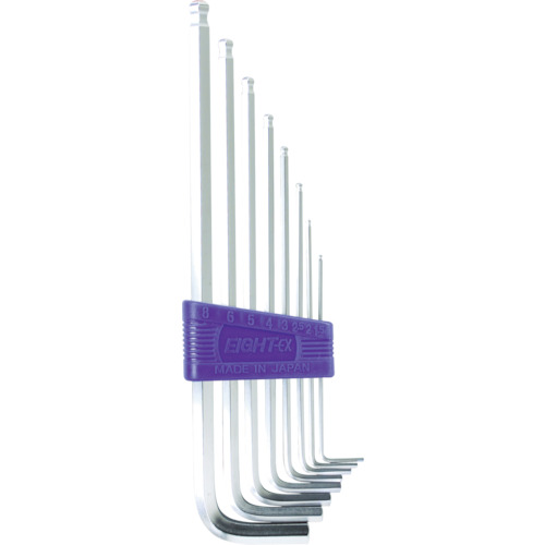 EIGHT(エイト) 六角棒スパナセット ボールポイント エキストラロング 8本組 BHS-8の通販は 5,153円