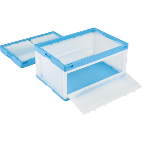 リス(岐阜プラスチック工業) 折りたたみコンテナ 75L 長側片扉付 青 CB-76NRTLの通販は 7,914円