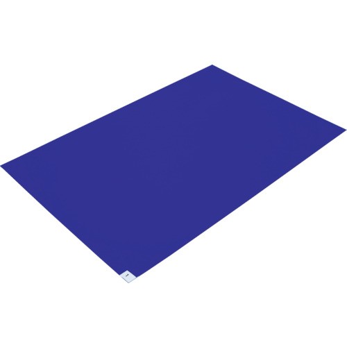 【直送】【代引不可】TRUSCO(トラスコ) 粘着クリーンマット 600X1200MM ブルー  (10枚入) CM6012-10Bの通販は