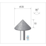 ナカニシ 電着ダイヤモンドバー φ20 テーパー シャンク径6 13343の通販は 7,068円