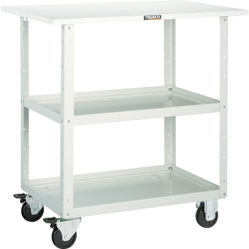 TRUSCO(トラスコ) イーグルワゴン 600X400XH880 天板付 ホワイト EGW-962T-Wの通販は