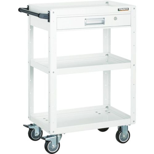 【直送】【代引不可】TRUSCO(トラスコ) イーグルワゴン 750X500XH880 引出付 ウレタン車輪 ヤンググリーン EGW-973VU-YGの通販は