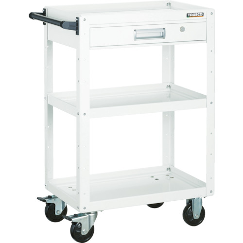 【直送】【代引不可】TRUSCO(トラスコ) イーグルワゴン 750X500XH880 引出付 ヤンググリーン EGW-973V-YGの通販は 42,484円