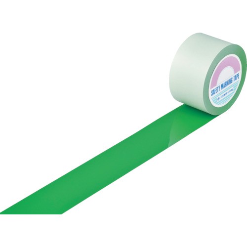 日本緑十字社 ガードテープ(ラインテープ) 緑 75mm幅×100m 屋内用 148092-