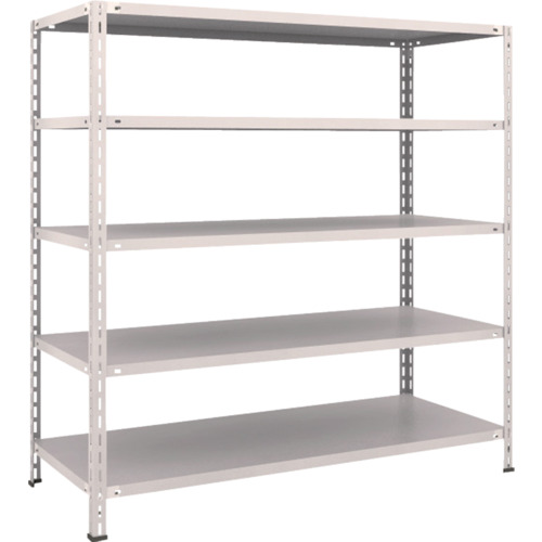 【直送】【代引不可】TRUSCO(トラスコ) 中棚ボルトレス軽量棚 1518X618X1504 天地5段 L55W-15の通販は 26,786円