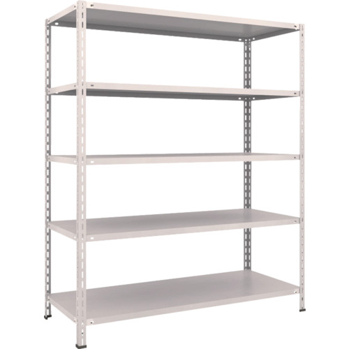 【直送】【代引不可】TRUSCO(トラスコ) 中棚ボルトレス軽量棚 1518X618X1804 天地5段 L65W-15の通販は 26,152円