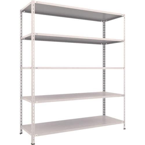 【直送】【代引不可】TRUSCO(トラスコ) 中棚ボルトレス軽量棚 1818X618X2104 天地5段 L76W-15の通販は 27,463円