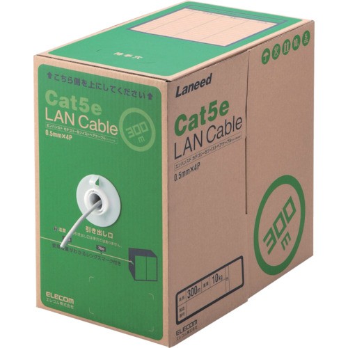 ELECOM(エレコム) EU RoHS準拠LANケーブル CAT5E 300m ライトグレー LD-CT2/LG300/RSの通販は 38,953円