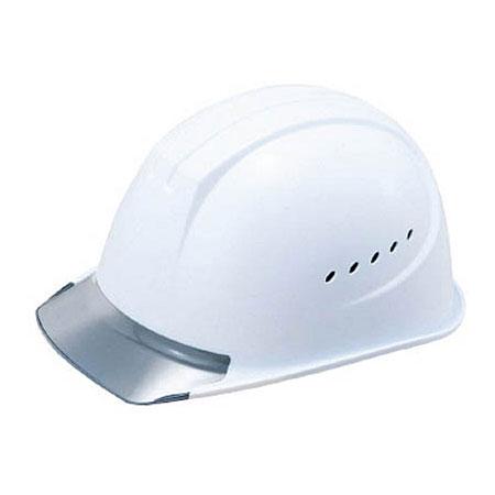 タニザワ エアライト搭載ヘルメット通気孔付き(PC製・透明ひさし型) 白 1610-JZV-V2-W3-J