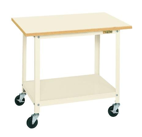 【直送】【代引不可】サカエ(SAKAE) 一人用作業台・軽量移動式 750X500X650 本体アイボリー ポリエステル天板アイボリー PSR-075PEIの通販は